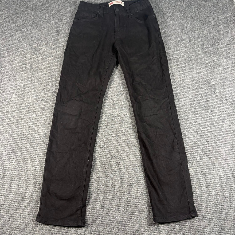 Levi's 511 Slim Performance Jeans Boys 12 Black Excellent Stretch Denim
